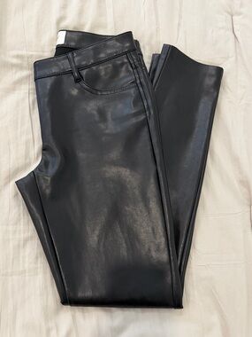 The Melina Black Faux Leather Women's Pants